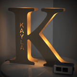 Wooden Letter - Personalized Any Letter With Name Lamp