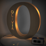 Wooden Letter - Personalized Any Letter With Name Lamp