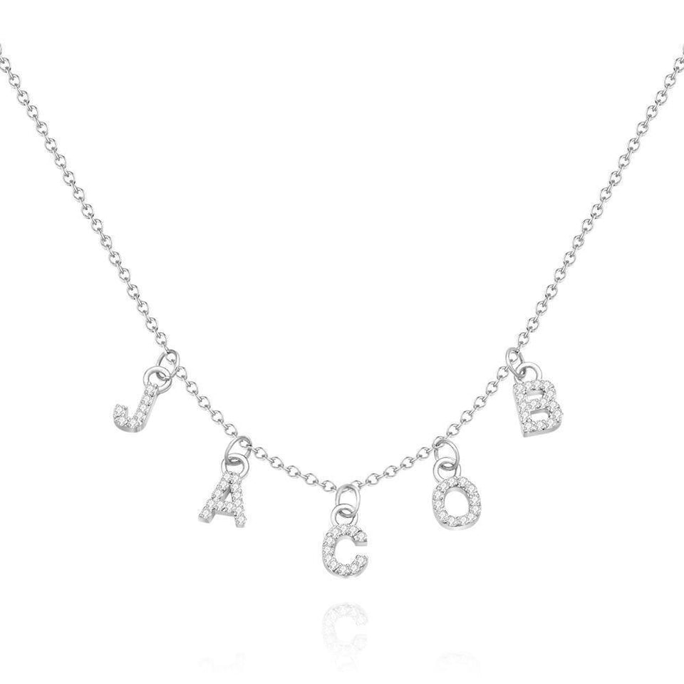Any Letter - Personalized Diamond Initial Name Necklace