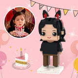 Any Birthday Photo - Personalized Birthday Photo Brick Figures