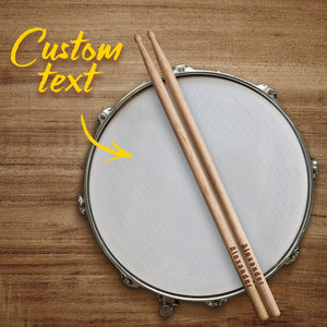 Custom Name Wooden Drumsticks - Personalized Drummer Engraved Drumsticks
