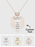 Simple Circularity Engraved Charm - Personalized Engraved Necklace