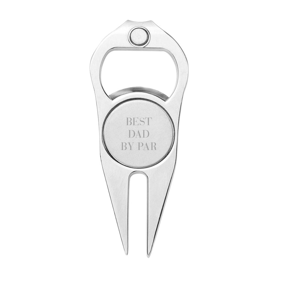 Best Dad/ Grandad/ Papa... By Par Bottle Opener - Golf gift for dad, him, boyfriend, husband, grandpa - Personalized Golf Fork Ball Marker