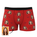Custom Wife Or Girlfriend Face Boxers - Personalized Couple Men's boxer briefs