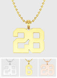 Your Number - Personalized Basketball Number Pendant Thick Chain