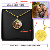 From Our First Kiss Personalized Round Pendant Necklace - skl2249