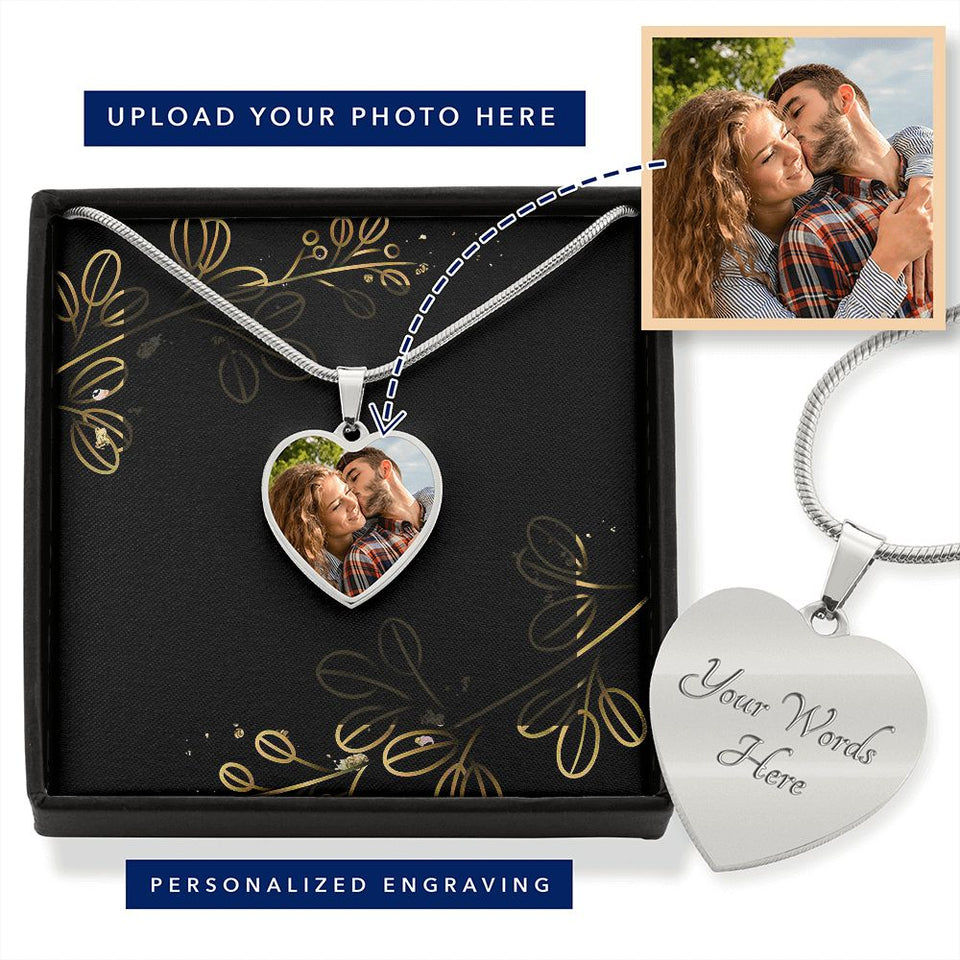 Without You I'm Nothing - Personalized Nightmare Heart Pendant Necklace-jak6490