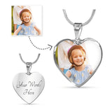 I Will Send Them Without Wings - Personalized Cat Heart Pendant Necklace cat6401