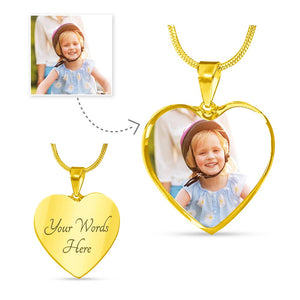 To My Wife - Personalized Couple Nightmare Heart Pendant Necklace - jak6928