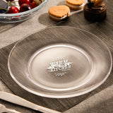 Warm Love From Kitchen Glass Round Glass Plate - Personalized Cooking Plate