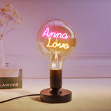 Any Name Light Bulbs - Personalized Any Name Light Bulbs Lamp
