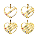 This Is Us - Personalized Family S925 Silver Birthstone Heart Name Necklace