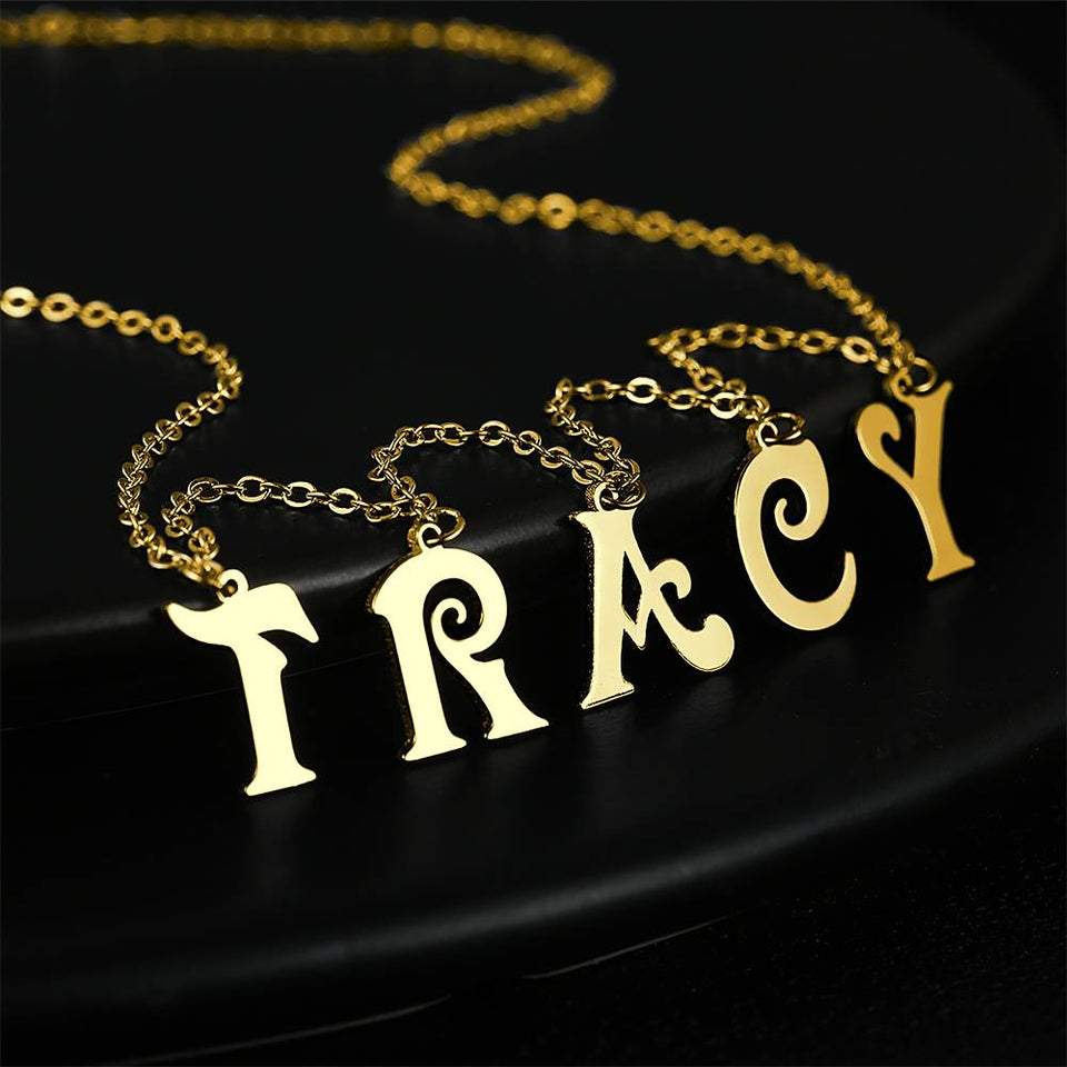 Letter Initials - Personalized Initials Necklace