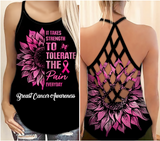 It Takes Strength - Breast Cancer Awareness Cross Tank Top 0722