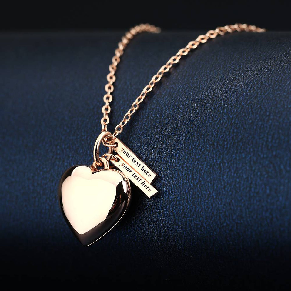 Any Photto - Personalized Couple Heart Photo Locket Necklace