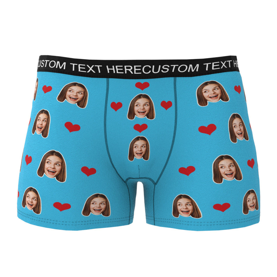 Custom Wife Or Girlfriend Face Boxers - Personalized Couple Men's boxer briefs