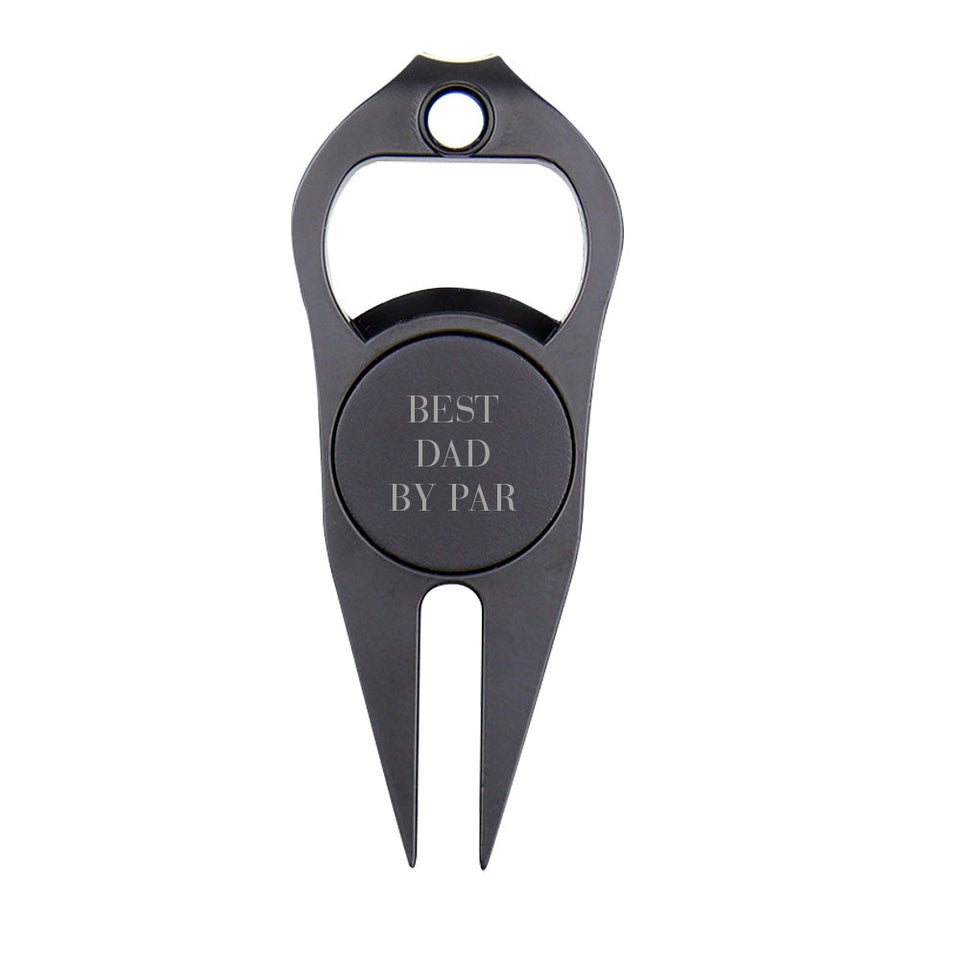 Best Dad/ Grandad/ Papa... By Par Bottle Opener - Golf gift for dad, him, boyfriend, husband, grandpa - Personalized Golf Fork Ball Marker