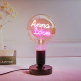 Any Name Light Bulbs - Personalized Any Name Light Bulbs Lamp