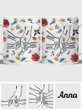 Floral Inflated Hands Holding - Personalized Grandma Mug