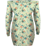 I'm Sleeping With The Dungeon Master - Personalized RPG Off Shoulder Long Sleeve Dress