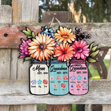 Mom Grandma Great Grandma - Personalized Grandma Custom Shaped Wood Sign