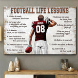 Football Life Lessons - Personalized Football Canvas And Poster