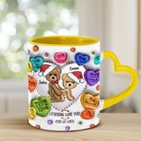 I Love You - Personalized Couple Heart Handle Mug