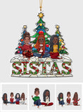 Sistas - Personalized Bestie Custom Shaped Ornament