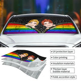 Funny Couple Pride - Personalized LGBT Support Car Sunshade