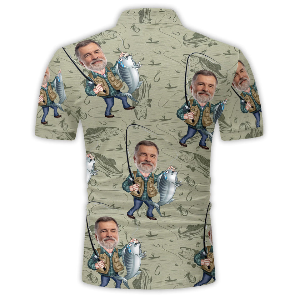 Gift For Fishing Dad, Husband, Uncle... - Personalized Fishing Polo Shirt