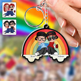 I Like You And I Love You - Personalized LGBT Support Keychain