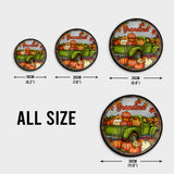 Grandma Fall Truck - Personalized Grandma Stained Glass Suncatcher