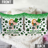 You Are My Lucky Charm - Personalized Couple Throw Pillow