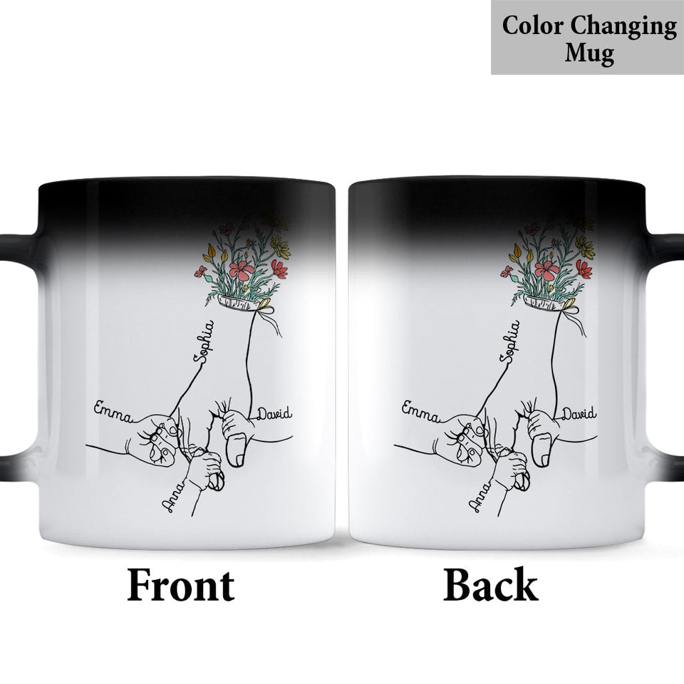 Holding Mom's Hand - Personalized Mother Mug