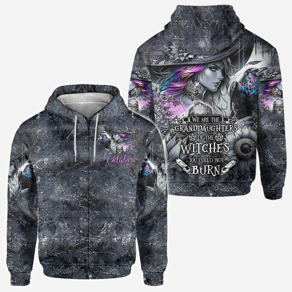 Flying High On Halloween Night - Personalized Witch All Over Shirt