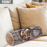 I'm Yours No Returns Or Refunds Any Photo Any Name - Personalized Couple Shaped Pillow