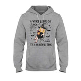 A Witch And Her Cat - Personalized Witch T-shirt And Hoodie