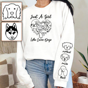 Just A Girl Who Loves Dogs - Personalized Dog All Over Shirt