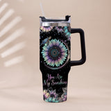 You Are My Sunshine - Personalized Turtle Tumbler With Handle