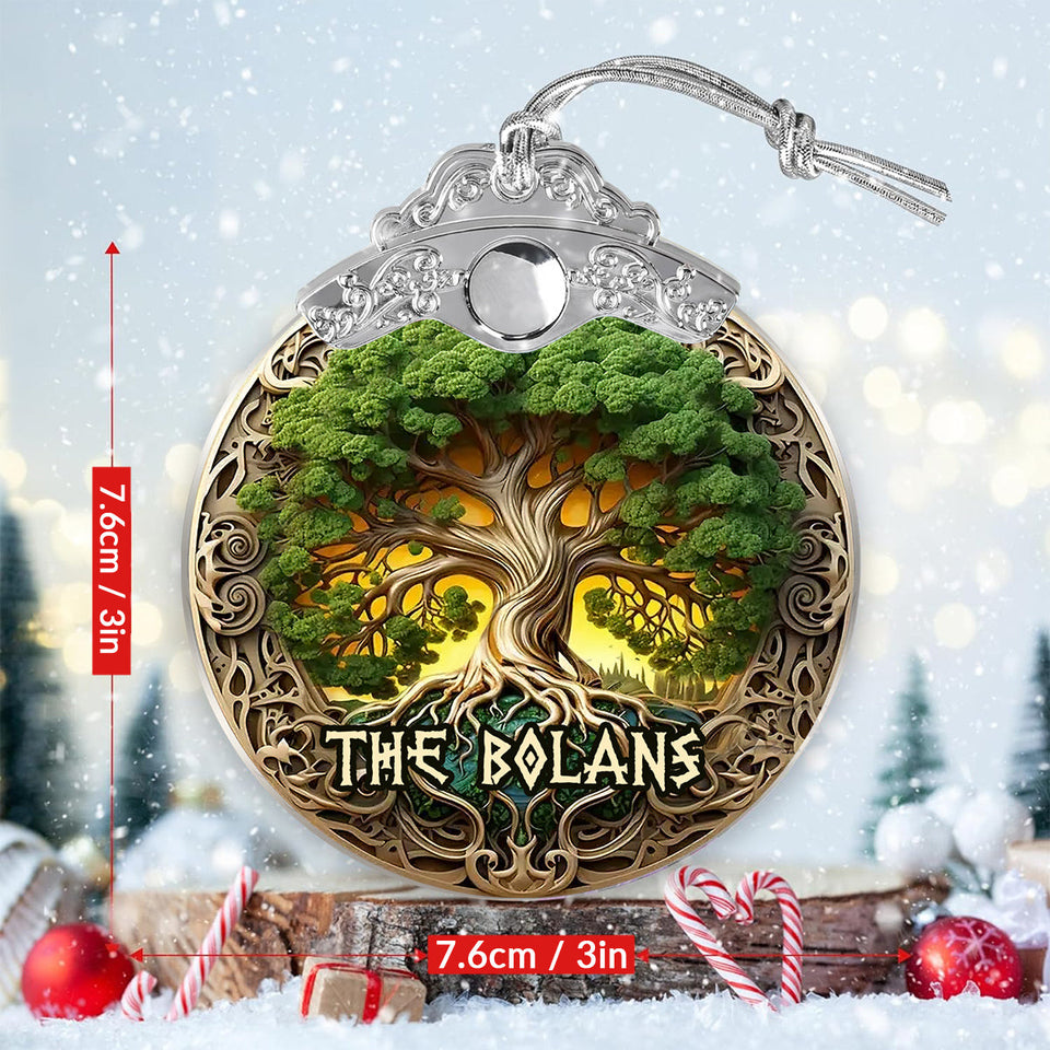 Tree Of Life Scandinavian Mythology Rustic Style - Personalized Irish Vintage Ornament