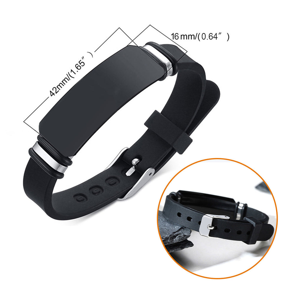 Daddy's Team - Personalized Father Engraved Bracelet