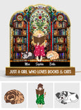 Just A Girl Who Loves Books & Pets - Personalized Book Shaped Led Night Light