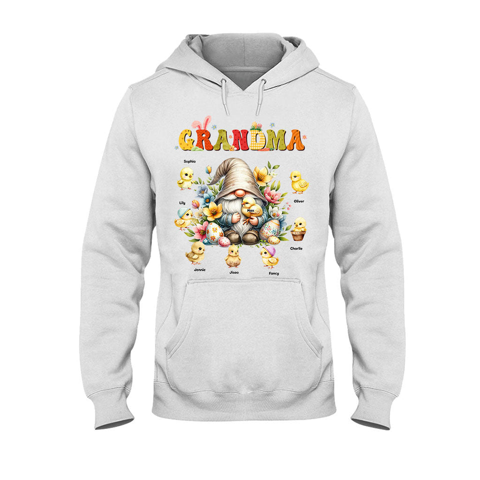 Gift For Grandma Easter Gnome - Personalized Grandma T-shirt And Hoodie