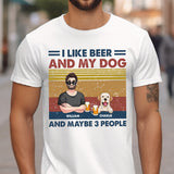 I Like Beer And My Dogs - Personalized Dog T-shirt And Hoodie