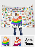 Love Whoever You Want - Personalized LGBT Support House Flag