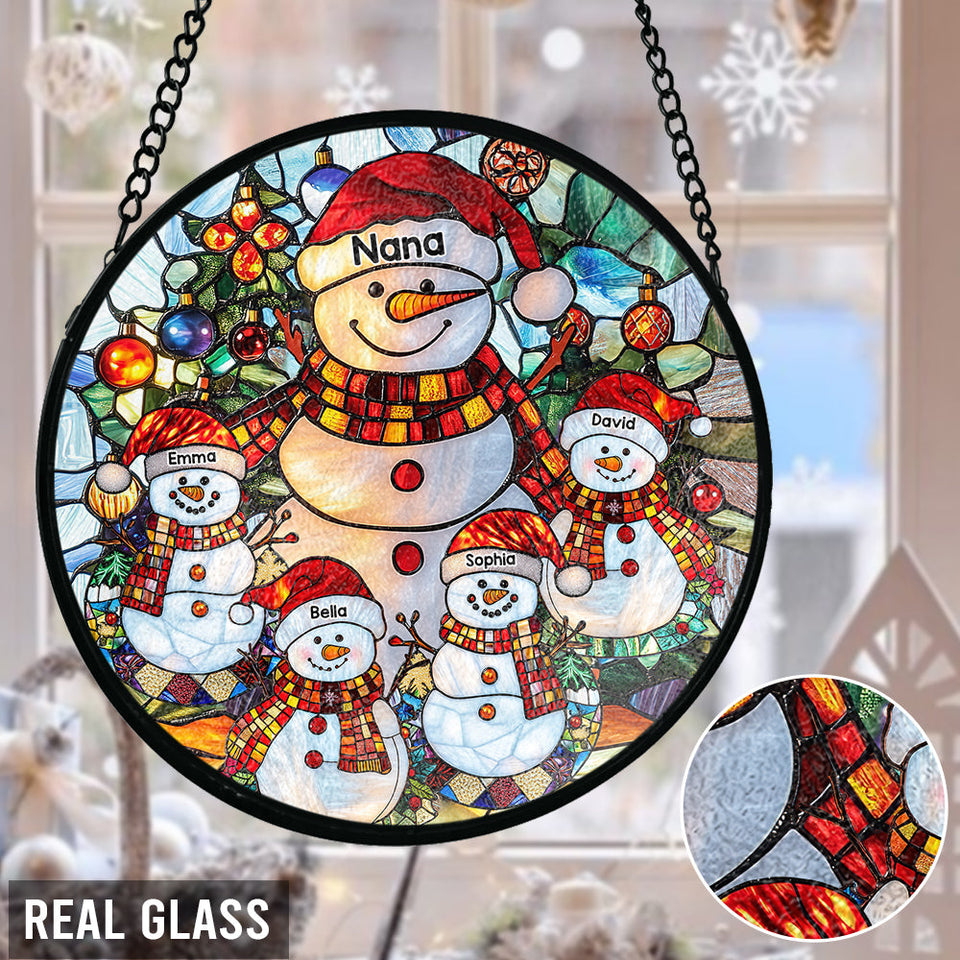 Blessed To Be Called Nana Grandma Gigi - Personalized Grandma Stained Glass Suncatcher
