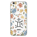 Floral Zodiac Sign - Personalized Horoscope Phone Case
