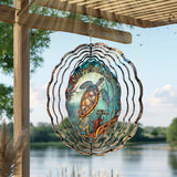 Salty Lil' Beach - Personalized Turtle Wind Spinner