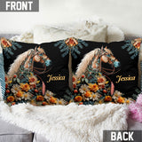 Love Horses - Personalized Horse Throw Pillow
