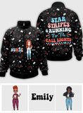 Nurse Life 4th Of July - Personalized Nurse Zip Jacket